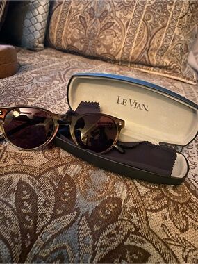 Le Vian Tortoiseshell Sunglasses with Dark Lenses
